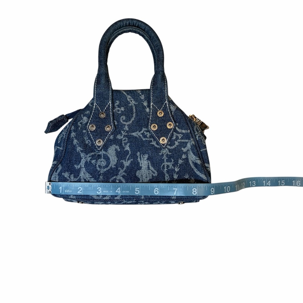 RARE Vivienne Westwood S/S 1992 reprinted Boulle Print Jean Bowler Bag - Picture 6 of 13